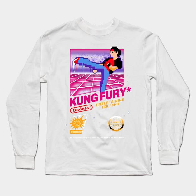 Kun Fu Retro Game Long Sleeve T-Shirt by JayHai